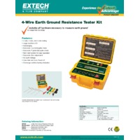 Extech GRT300 4 Wire Earth Ground Resistance Tester Kit - Datasheet