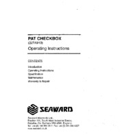 Seaward PAT Checkbox - Operating Instructions