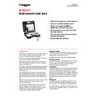 Megger MTB7671 Calibration Test Box - Datasheet