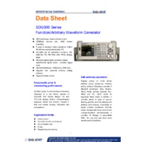 Siglent SDG830 Arbitrary Function Generator - Datasheet