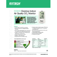 Extech CO220 Desktop Indoor Air Quality CO2 Monitor - Datasheet