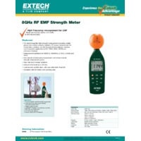Extech 480846 High Frequency RF EMF Meter - Datasheet