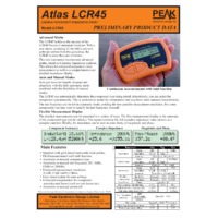 Peak Electronics LCR45 LCR and Impedance Meter - Datasheet