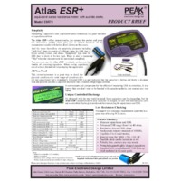 Peak Electronincs Atlas ESR70 Capacitor Analyser - Datasheet