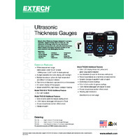 Extech TKG150 Ultrasonic Thickness Gauge - Datasheet