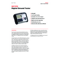 Megger DET3TD Earth Tester - Datasheet