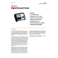 Megger DET3TC Earth Tester - Datasheet