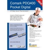 Comark PDQ400 Waterproof Pocket Digital Thermometer - Datasheet