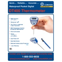 Comark DT400 Waterproof Digital Thermometer - Datasheet