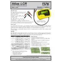 Peak Atlas LCR40 Passive Component Analyser - Datasheet