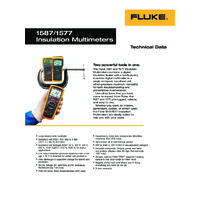 Fluke 1577 Insulation Multimeter - Datasheet