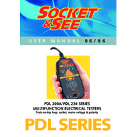 Socket & See PDL 243 PLUS Part P Multifunction Loop Testing Kit - User Manual