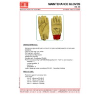 CATU CG-96 High Quality Leather Work Gloves - Datasheet