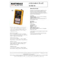 Martindale LTDVR Dual-Voltage Extension Lead Tester - Datasheet
