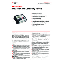 Megger MIT320 Insulation and Continuity Tester - Datasheet