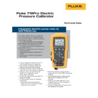 Fluke 719PRO Electric Pressure Calibrator - Datasheet