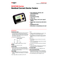 Megger RCDT320 RCD Tester - Datasheet