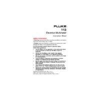 Fluke 113 Digital Multimeter - User Manual