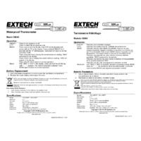 Extech 39240 Waterproof Stem Thermometer - User Manual