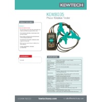 Kewtech KEW8035 Phase Rotation Tester - Datasheet
