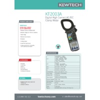 Kewtech KEW2003 Clamp Meter - Datasheet