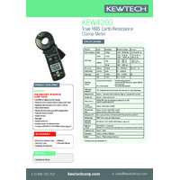 Kewtech KEW4200 Clamp Meter - Datasheet