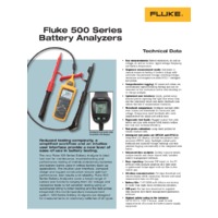 Fluke BT500 Series Battery Analysers - Datasheet