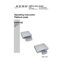 Kern De Parcel Scales - Operating Instructions