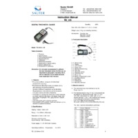 Sauter TD 225-0.1US Ultrasonic Thickness Gauge - Operating Instructions