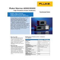 Fluke Norma 5000 Power Analyser - Datasheet