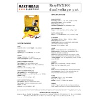 Martindale EasyPAT 2100 PAT Tester - Datasheet