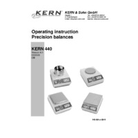 Kern 440 Precision Balances - Operating Instructions