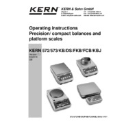 Kern 572 Precision Balance - Operating Instructions