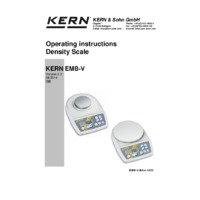 Kern EMB-V Density Laboratory Balance - Operating Instructions
