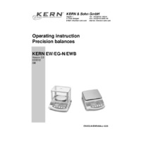 Kern EW Adjustable Precision Balance - Operating Instructions