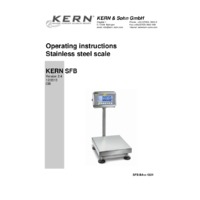 Kern SFB Stainless Steel XL Platform Scales - Operating Instructions