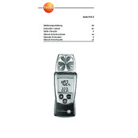 Testo 410-1 Compact Vane Anemometer - User Manual