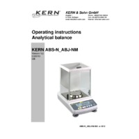 Kern ABS Analytical Balance - Operating Instructions