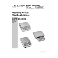 Kern CKE Counting Scales - Operating Instructions