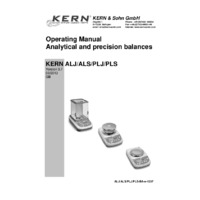 Kern ALS Analytical Balance - Operating Instructions