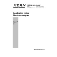 Kern DBS 60-3 Moisturer Analyser - Application Notes