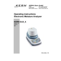 Kern DLB 160-3A Moisture Analyser - Operating Instructions