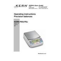 Kern PBJ Multifunction Precision Balance - Operating Instructions
