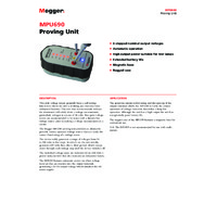 Megger MPU690 690V Proving Unit - Datasheet