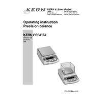 Kern PEJ Precision Balance - Operating Instructions