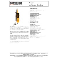 Martindale VT12 Voltage & Continuity Tester - Datasheet