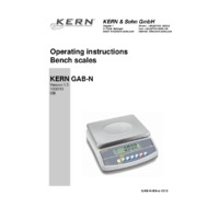 Kern GAB-N Bench Scales - Operating Instructions