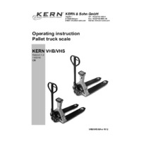 Kern VHB Pallet Truck Scales - Operating Instructions