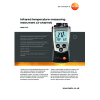 Testo 810 Thermometer - Datasheet