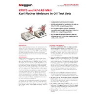 Megger KF-LAB MkII Oil Tester - Datasheet